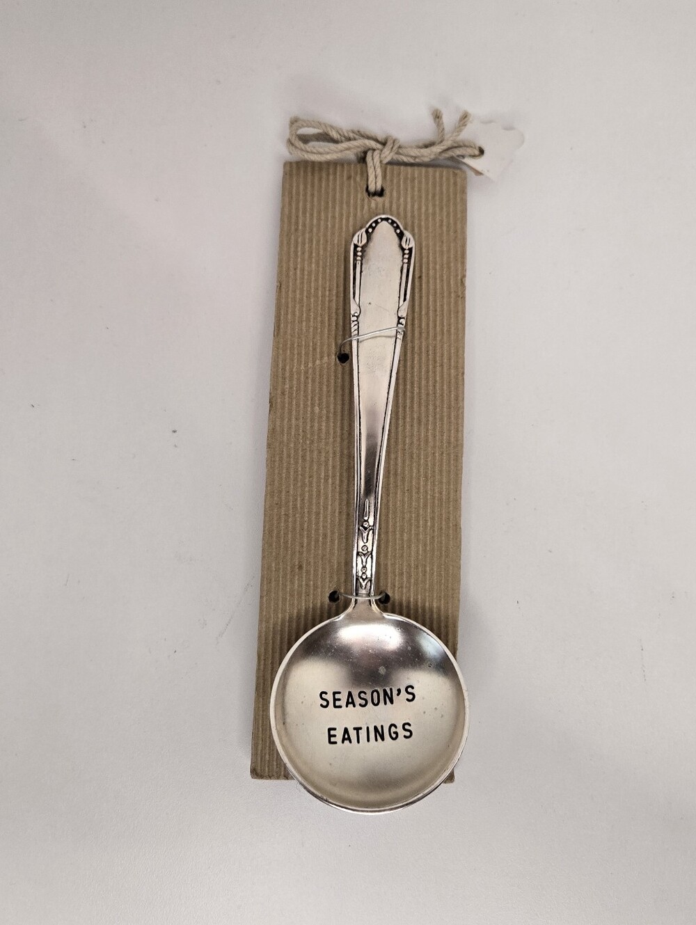 Mud Pie "SEASON'S EATINGS" Gravy Ladle Engraved, NEW,